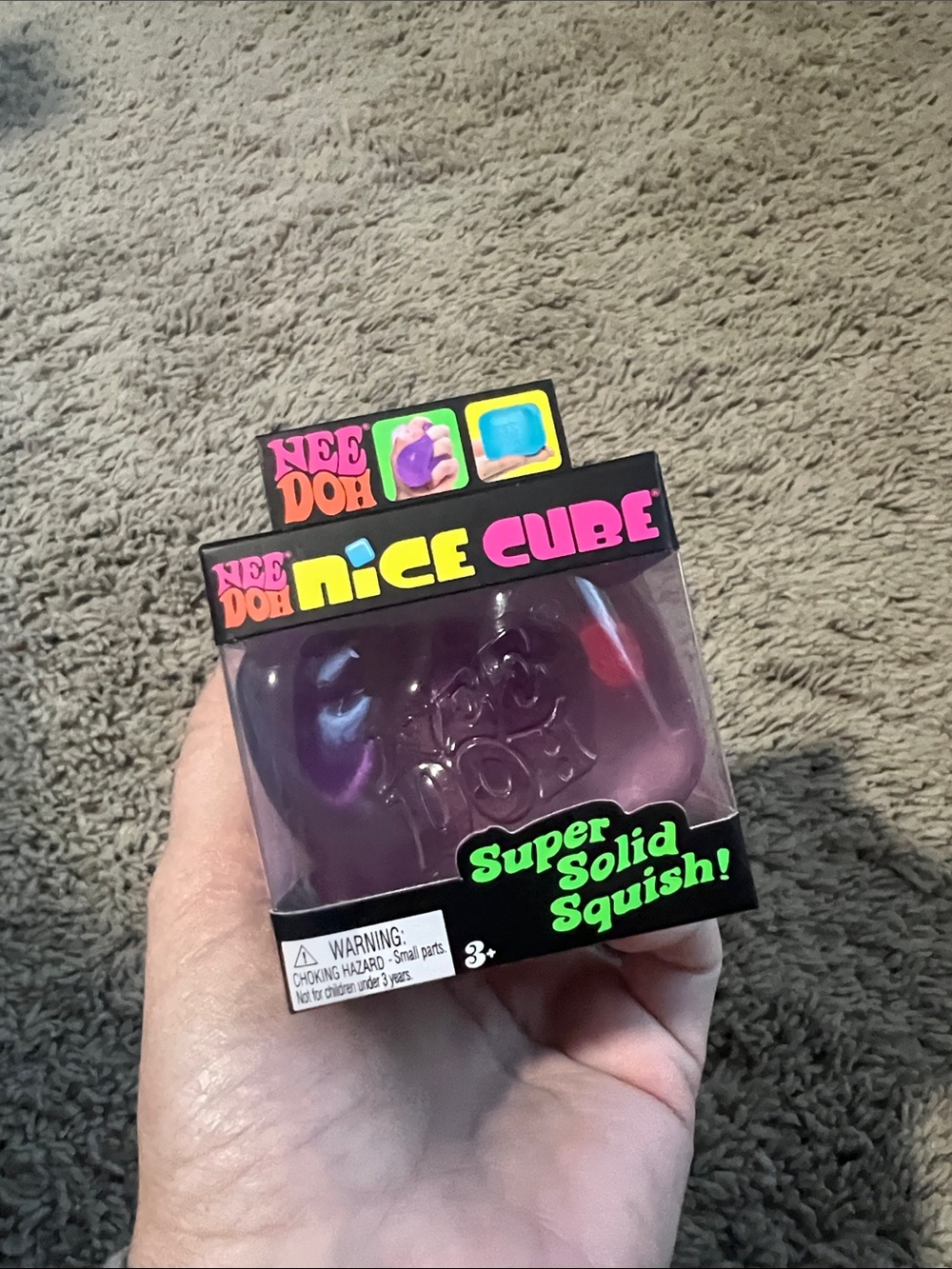 NeeDoh Nice Cube Super Solid Squish - Purple